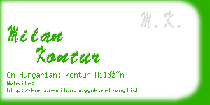 milan kontur business card